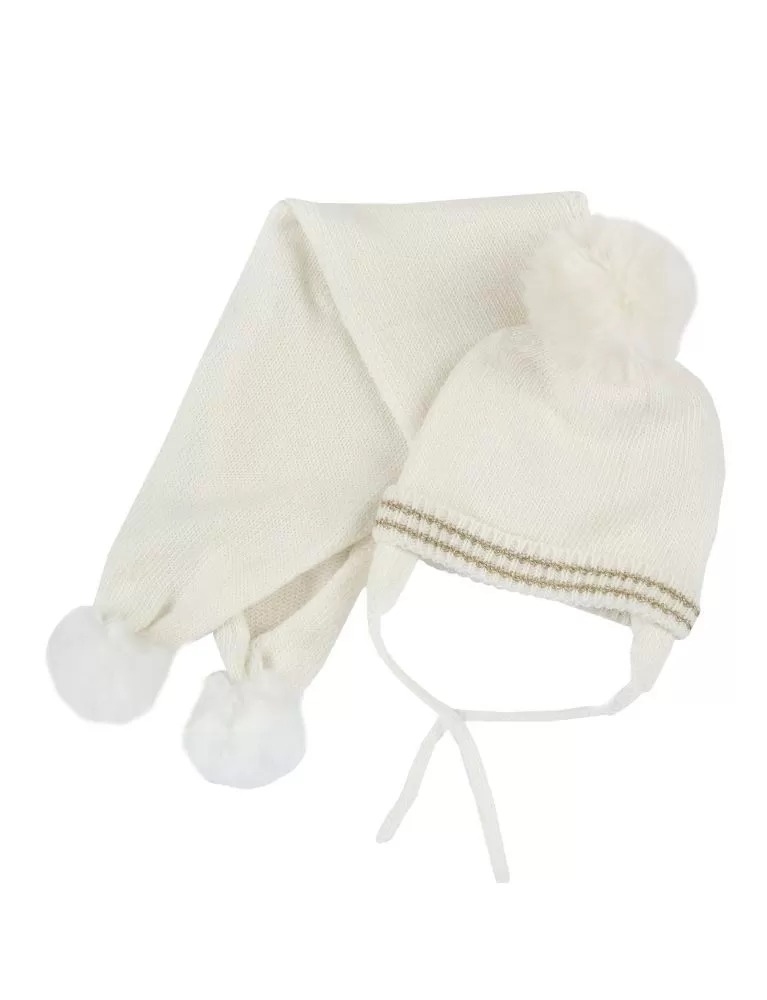 SCIARPA E CAPPELLO CON PONPON BIANCO - Chicco