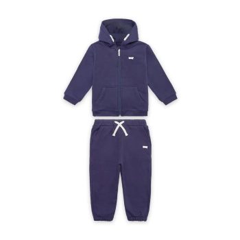 CARRERA - TUTA FELPATA CON CAPPUCCIO BLU NAVY