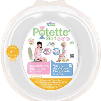 Potette - Vasino da Viaggio e Riduttore WC 2 in 1 Verde