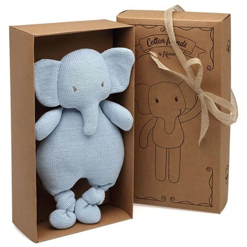 Peluche Elefante Cotone Celeste - Kiokids