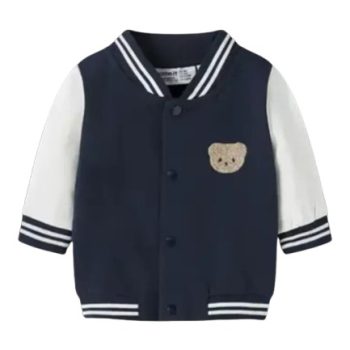 FELPA CON BOTTONI E RICAMO ORSO BLU - Name it