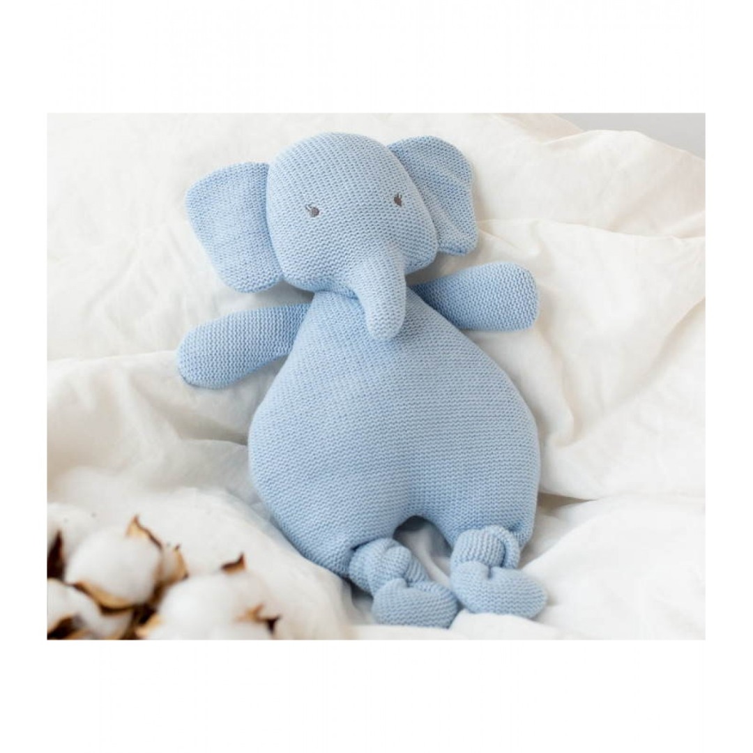 Peluche Elefante Cotone Celeste - Kiokids - immagine 2