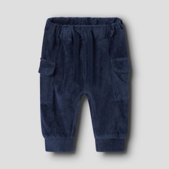 Completo Velluto con Tasche Blu - Name it