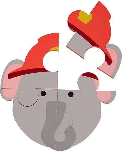Set 3 Puzzle Adesivi Animali 3+ - Bo Jungle - immagine 2