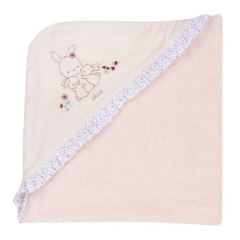 Accappatoio Quadrato Rosa Coniglietti - Chicco