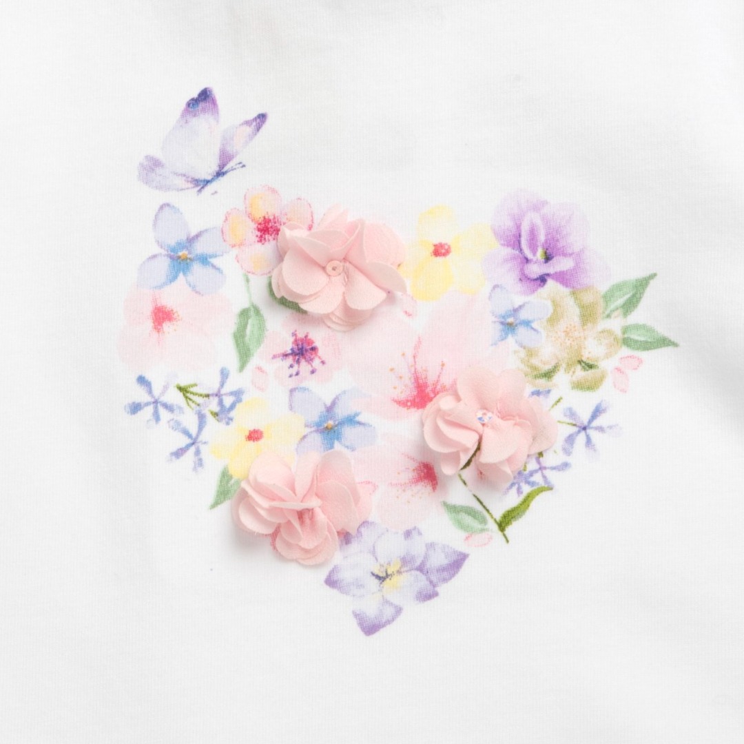 T-shirt Bianca con Vonlant in Tulle Rosa - Chicco - immagine 3