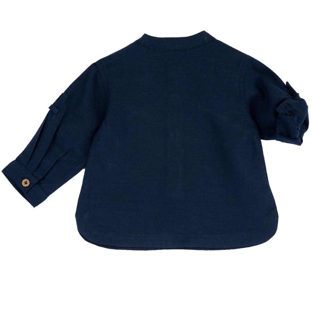 Camicia M/L Collo Coreano Blu - Chicco - immagine 2