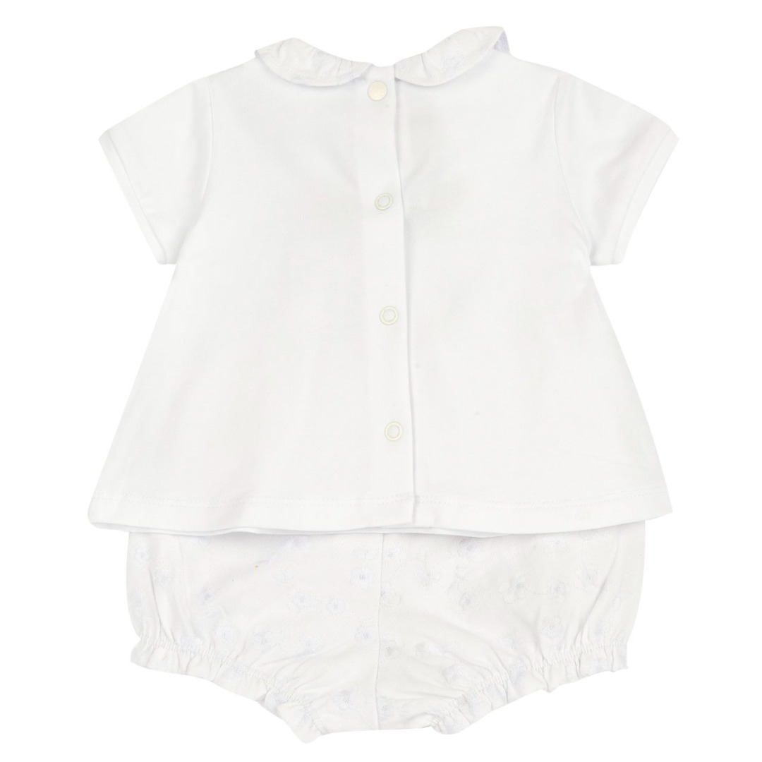 Set T-shirt M/C B.ca e Culotte Ricamata - Chicco - immagine 2