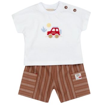 Completo Maglietta M/C con Pantaloncini a Righe - Chicco