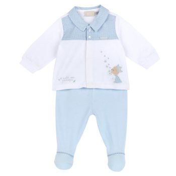 Set T-shirt M/L a Quadri e Ghettina Celeste - Chicco