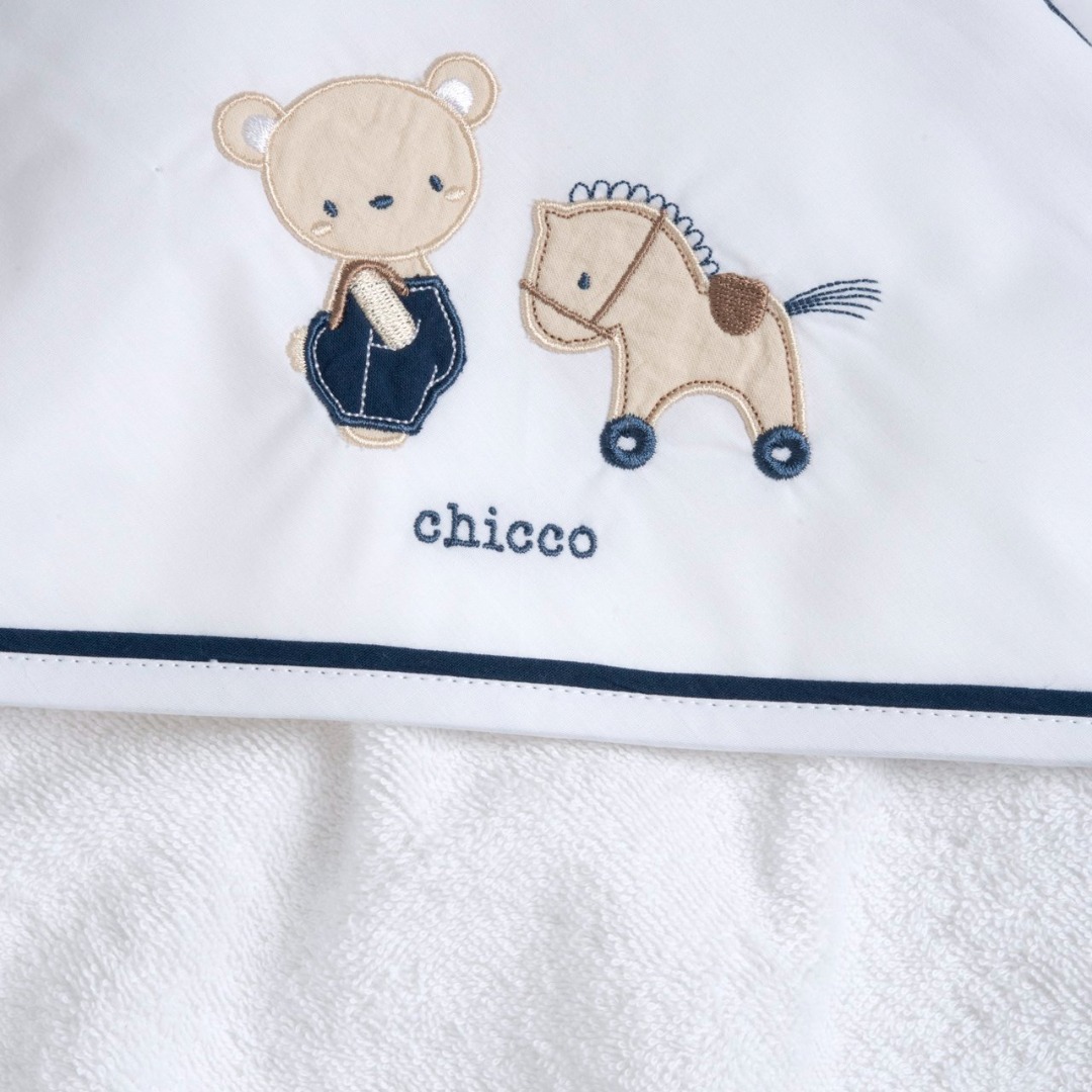 Accappatoio Quadrato con Orsetto e Cavall. - Chicco - immagine 2