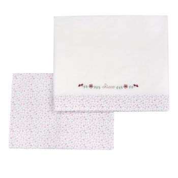 Set Lenzuola Carrozzina Fant. Floreale Rosa - Chicco