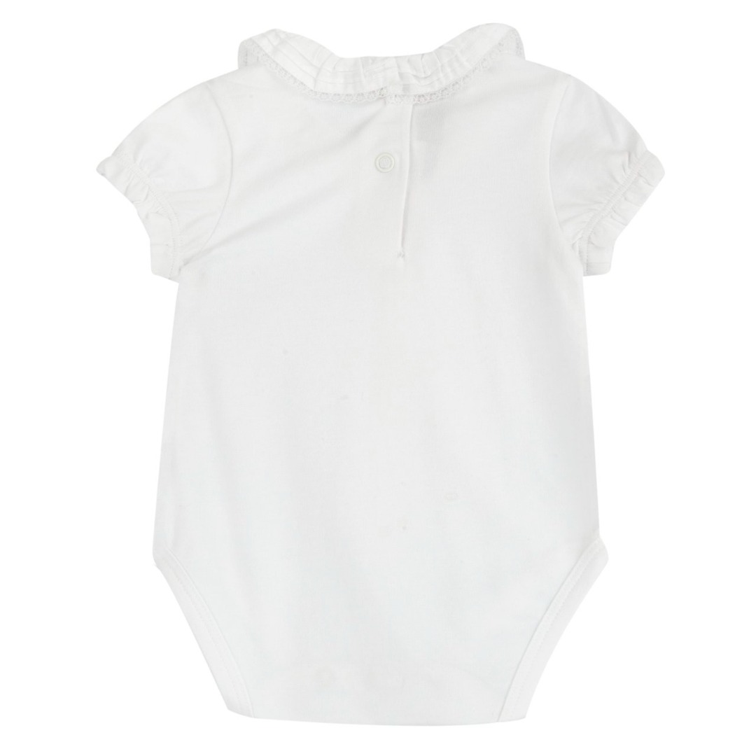 Maglia Body M/C Bianco con bordo Ricamato - Chicco - immagine 2