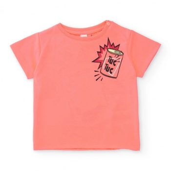 T-shirt Maglia M/C Arancio motivo Pop - Tuc tuc