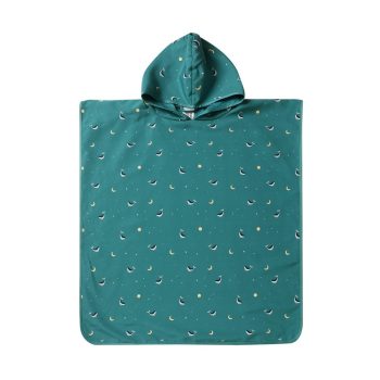 Poncho Spiaggia Teal Whale - Monneka