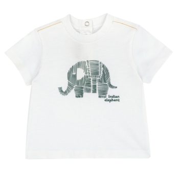 Maglietta M/C bianca con Elefante - Chicco