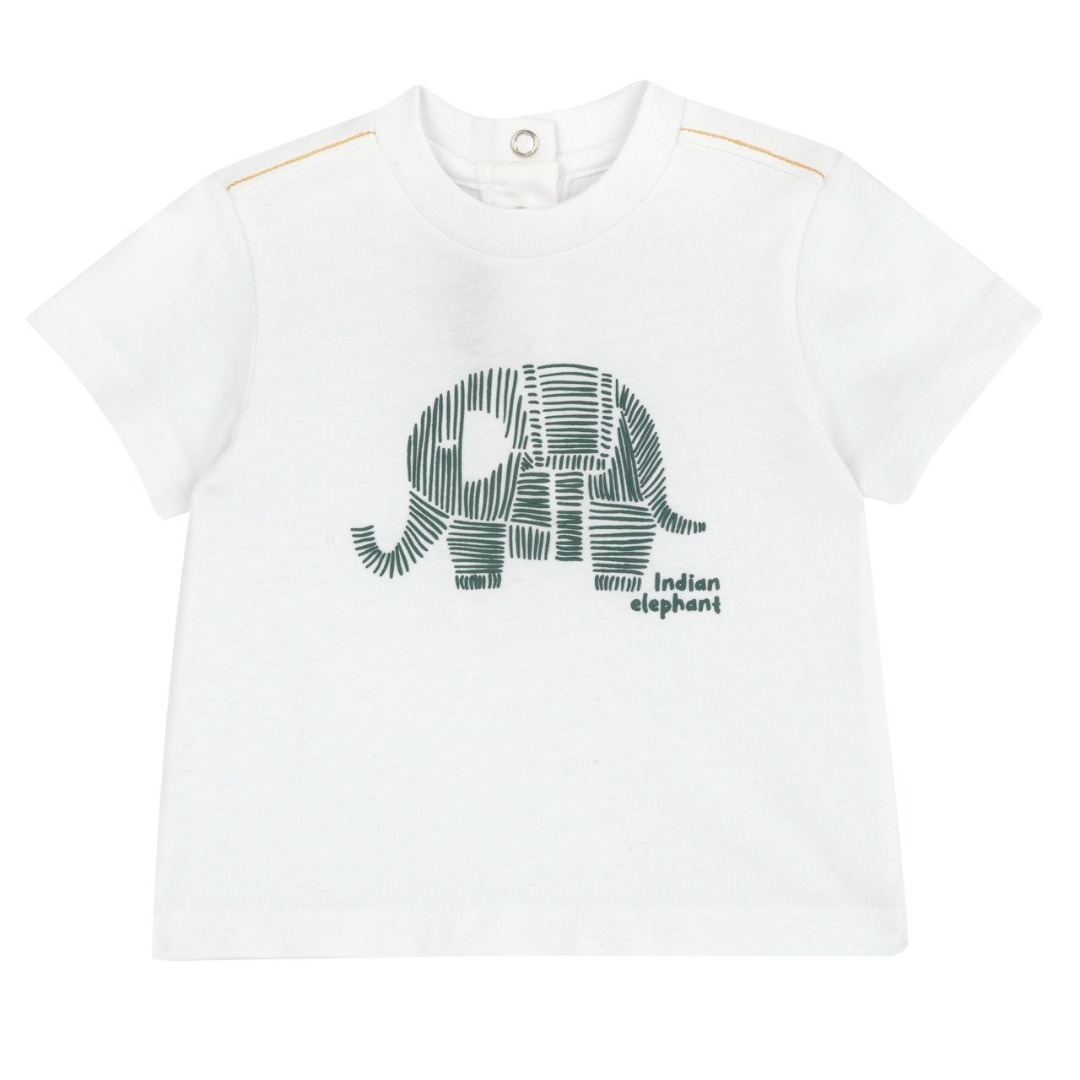 Maglietta M/C bianca con Elefante - Chicco