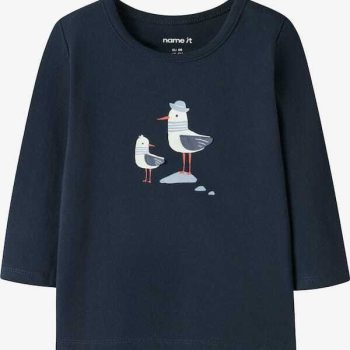 T-shirt M/L Blu con Gabbianelle - Name it