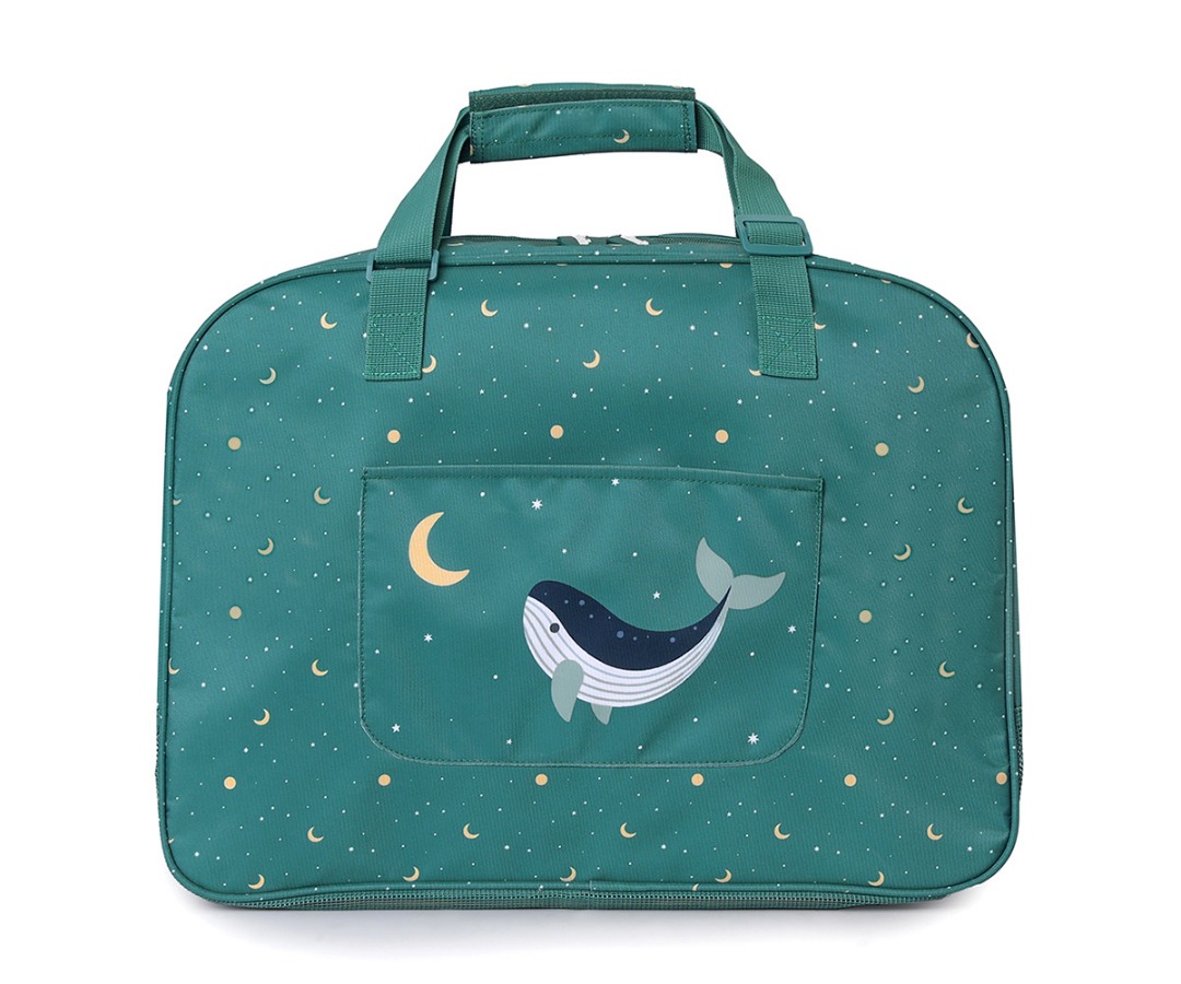 Borsa Spiaggia Anti Sabbia Teal Whale - Monneka