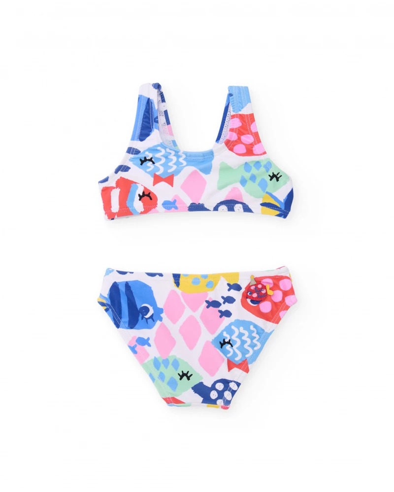 Bikini 2Pz Fondo B.co Fantasia Blu - Tuc tuc - immagine 2