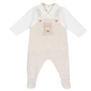 Tutina Apertura Patello Effetto Salopette Beige - Chicco