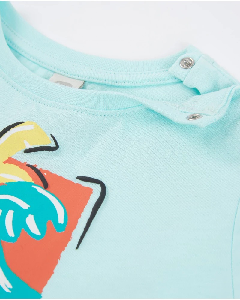 T-shirt Verde acqua con Chiusura Automatica - Tuc tuc - immagine 3