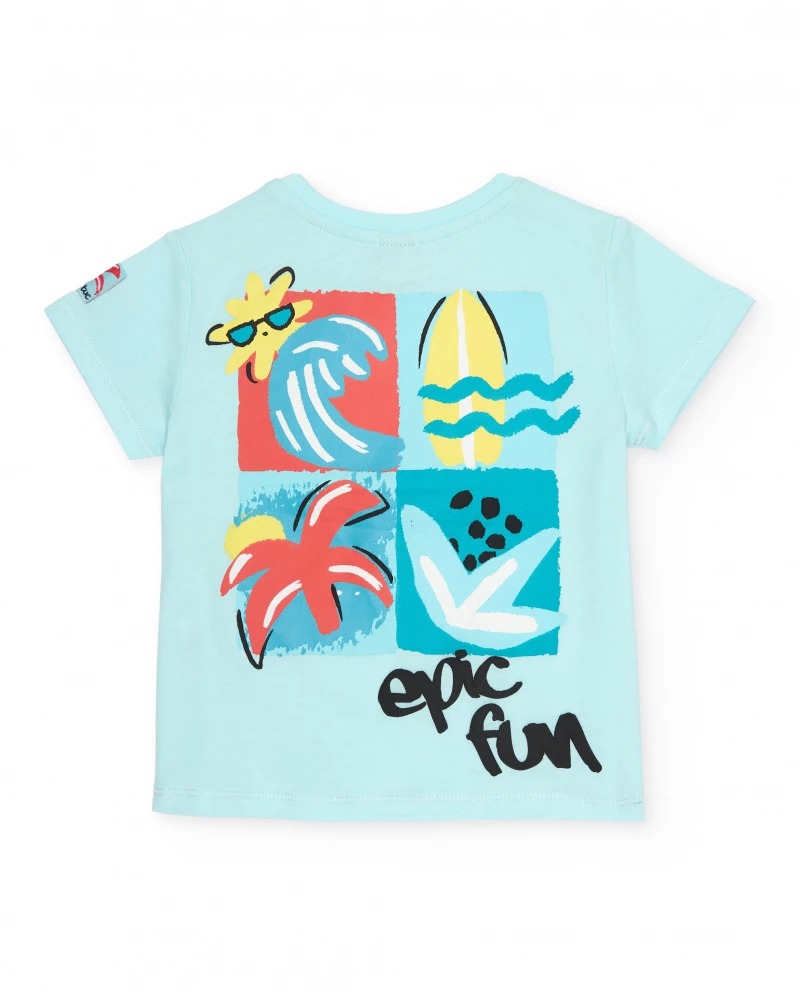 T-shirt Verde acqua con Chiusura Automatica - Tuc tuc - immagine 2