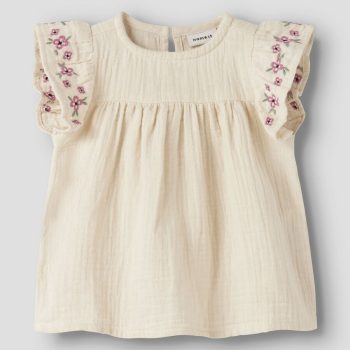 Top Lino Beige con Volant - Name it