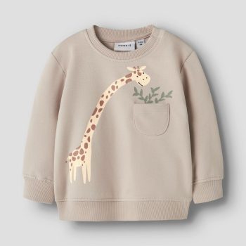 Felpa Beige con Giraffa - Name it