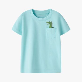 T-shirt M/C Turchese con Coccodrillo - Name it