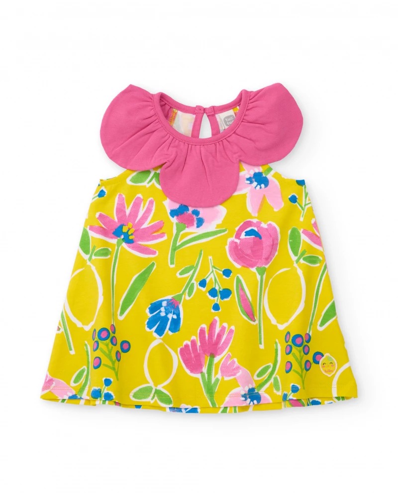 Vestito con Colletto a Petalo Rosa - Tuc tuc
