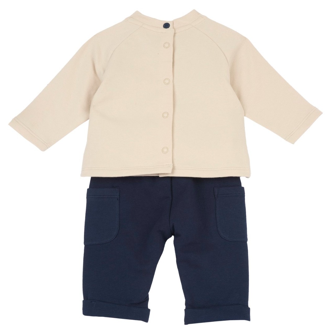Completo Maglia con Macchine e Pantaloni Blu - Chicco - immagine 2