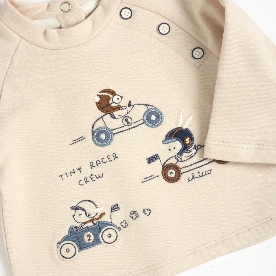 Completo Maglia con Macchine e Pantaloni Blu - Chicco - immagine 3